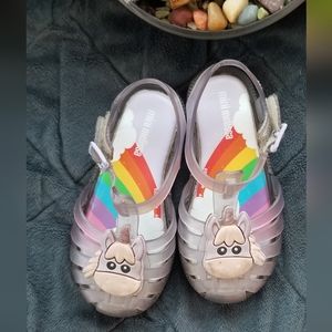 Mini Melissa unicorn sandals